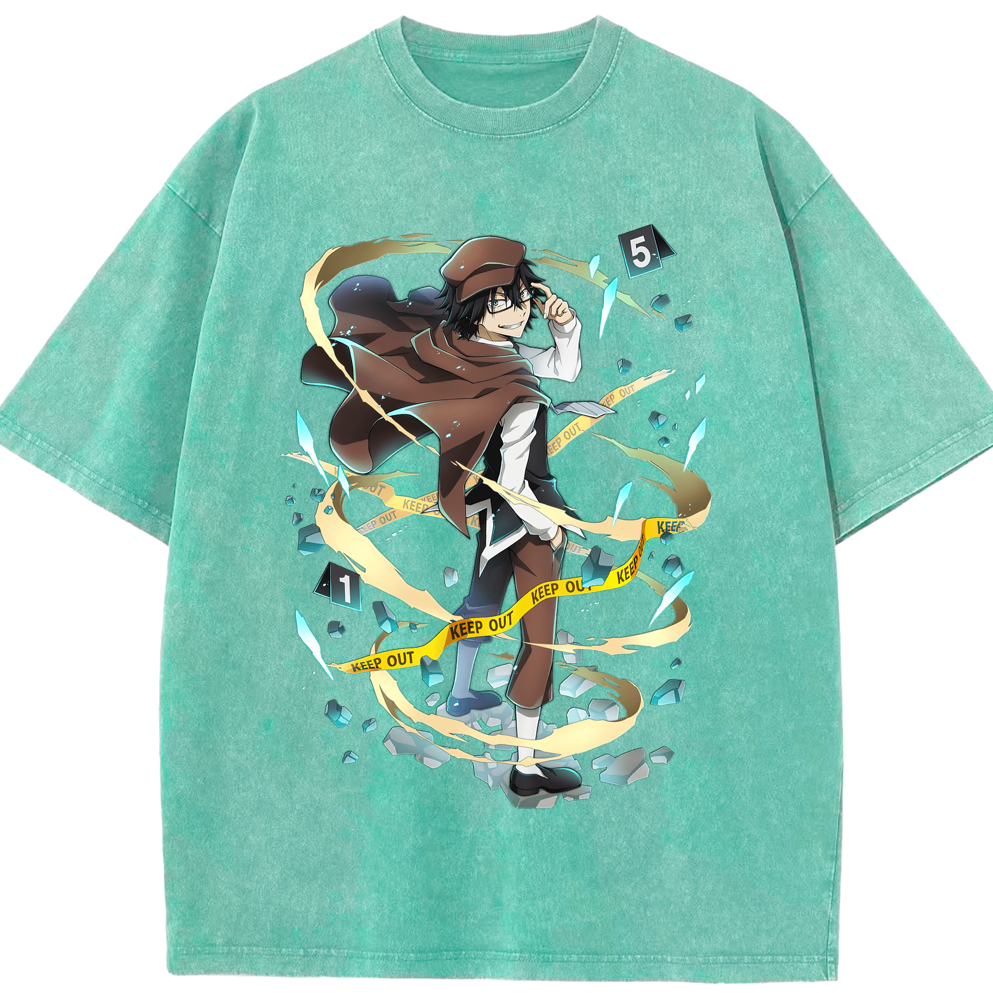 （画像用） 文豪ストレイドッグス Bungo Stray Dogs 綿100% ヴィンテージ風 半袖Tシャツ（フロントプリント）